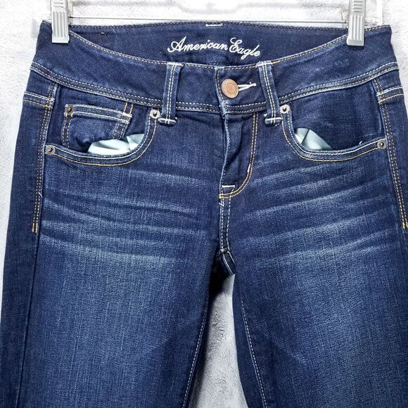 American eagle Jeans Women's 2 Blue Stretch Slim Boot - Picture 2 of 12